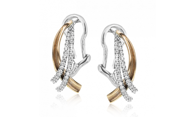Simon G. Earring 18k Gold (Rose, White) 0.3 ct Diamond - NE184-18K