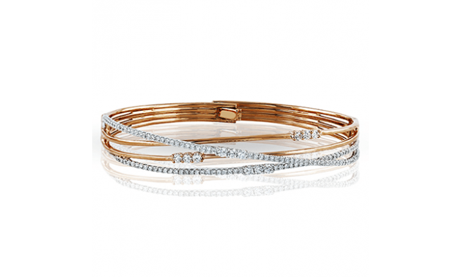 Simon G. Bangle 18k Gold (Rose, White) 1.51 ct Diamond - MB1553-18K