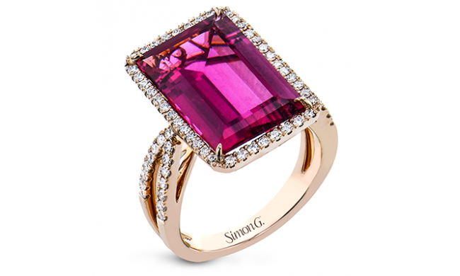 Simon G. Color Ring 18k Gold (Rose) 8.1 ct Rubellite 0.58 ct Diamond - LR2958-18K