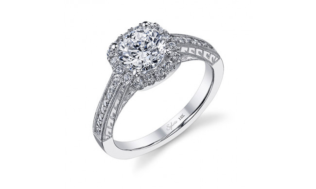 0.30tw Semi-Mount Engagement Ring With 1ct Round Head - sy984