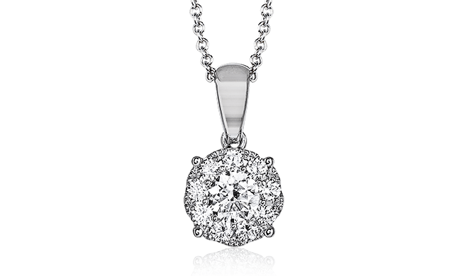 Simon G. Pendant 18k Gold (White) 0.49 ct Diamond - MP1833-18K