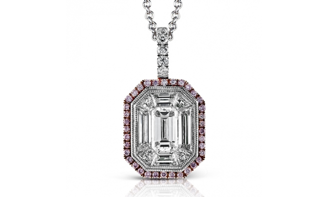 Simon G. Pendant 18k Gold (Rose, White) 1.16 ct Diamond - TP159-18KRW