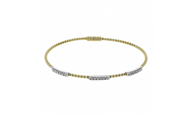 Simon G. Bangle 18k Gold (White, Yellow) 0.23 ct Diamond - LB2345-Y-18K2T