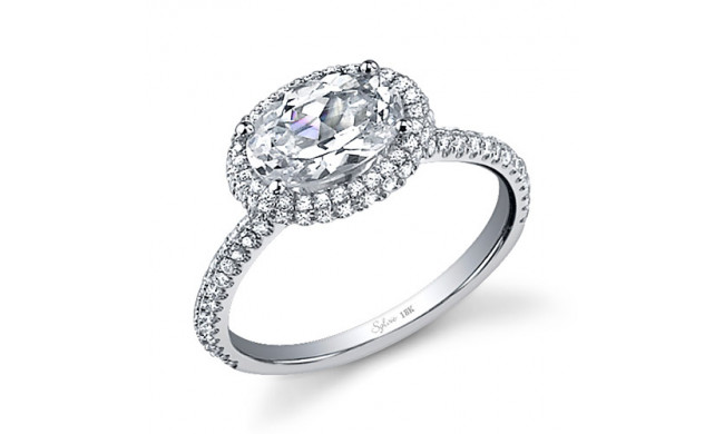 0.51tw Semi-Mount Engagement Ring With 7.5X5 Oval Head - sy630
