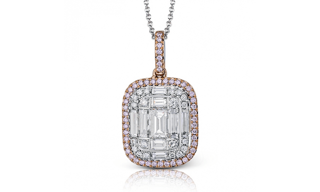 Simon G. Pendant 18k Gold (Rose, White) 0.81 ct Diamond - LP4327-18K