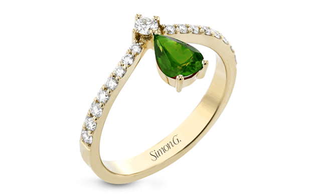 Simon G. Color Ring 18k Gold (Yellow) 0.48 ct Emerald 0.37 ct Diamond - LR2333-Y-18K