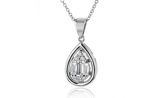 Simon G. Pendant 18k Gold (White) 0.26 ct Diamond - LP4801-18K