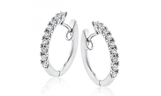 Simon G. Hoop Earring 18k Gold (White) 0.47 ct Diamond - LE4646-18K