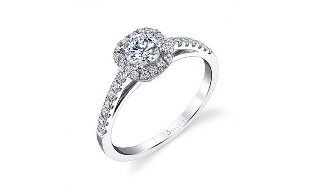 0.34tw Semi-Mount Engagement Ring With 1ct Round Head - sy728