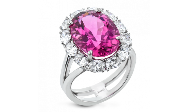 Simon G. Color Ring 18k Gold (White) 8.12 ct Tourmaline 1.77 ct Diamond - LR2787-18K