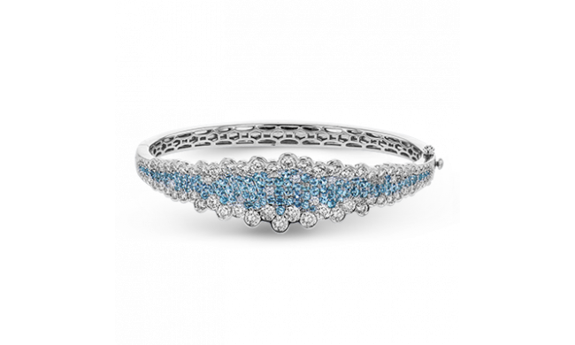 Simon G. Bangle 18k Gold (White) 1.91 ct Paraiba Tourmaline 4.21 ct Diamond - MB2269-18KW