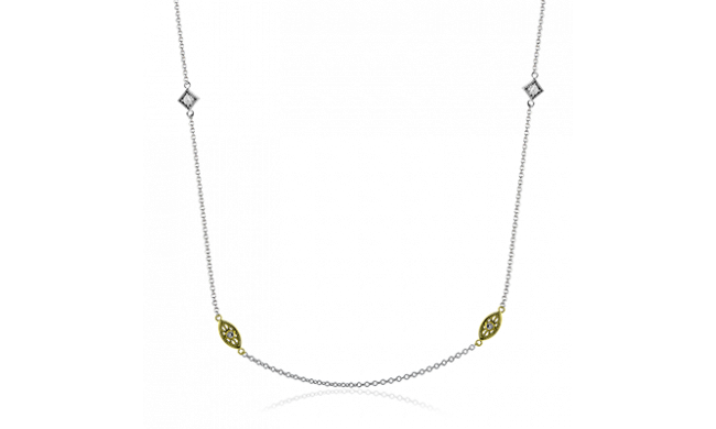 Simon G. Necklace 18k Gold (White, Yellow) 0.08 ct Diamond - CH105-18K