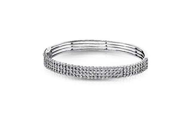 Simon G. Bangle 18k Gold (White) 3.75 ct Diamond - MB1449-18K