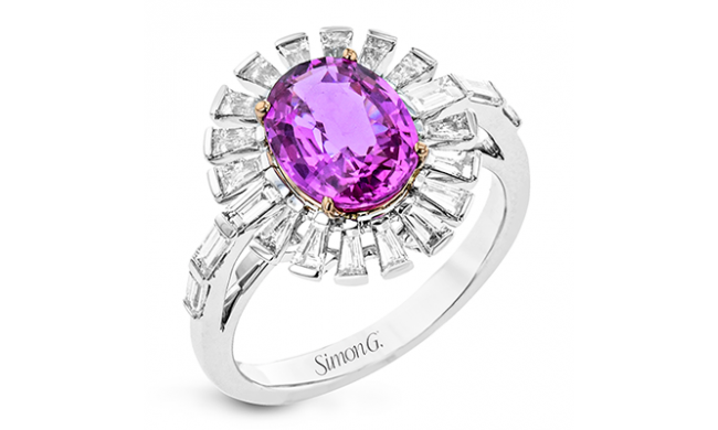 Simon G. Color Ring 18k Gold (Rose, White) 2.33 ct Sapphire 0.7 ct Diamond - LR2873-18K
