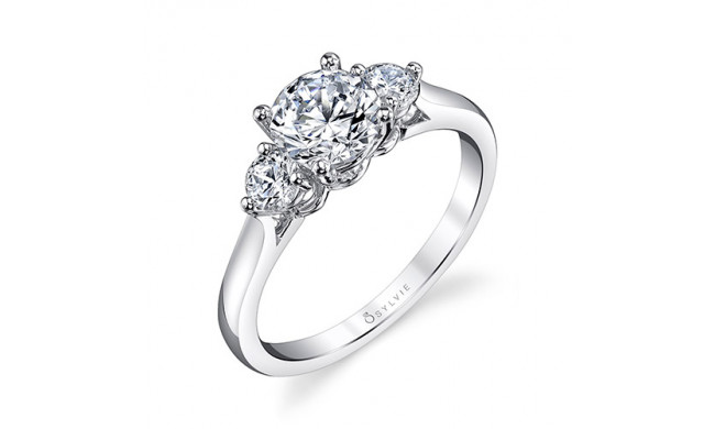 0.31tw Semi-Mount Engagement Ring With 1ct Round - s3001s