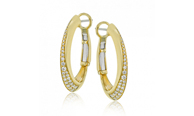 Simon G. Hoop Earring 18k Gold (Yellow) 0.28 ct Diamond - LE4402-Y-18K