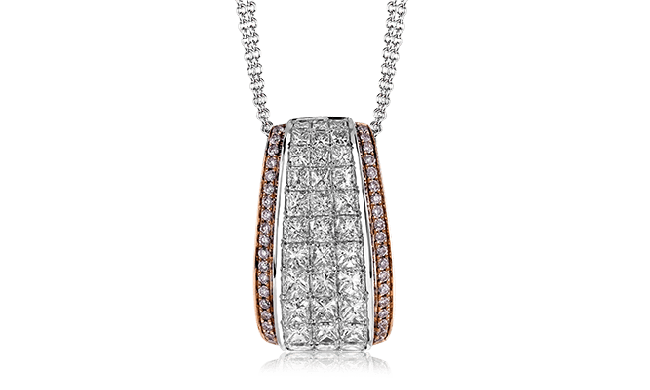 Simon G. Pendant 18k Gold (Rose, White) 1.56 ct Diamond - MP1902-18KRW