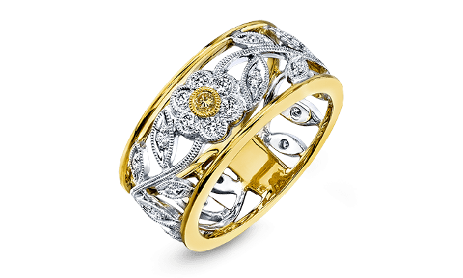 Simon G. Right Hand Ring 18k Gold (White, Yellow) 0.33 ct Diamond - MR1000-18K