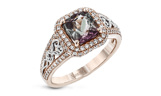 Simon G. Color Ring 18k Gold (Rose, White) 2.56 ct Watermelon Tourmaline 0.48 ct Diamond - MR2470-A-18K-S