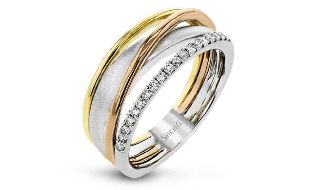 Simon G. Right Hand Ring 18k Gold (Rose, White, Yellow) 0.15 ct Diamond - LR1115-18K