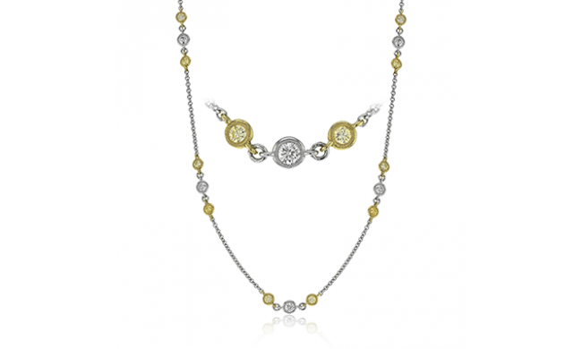 Simon G. Necklace 18k Gold (White, Yellow) 1.46 ct  ct Diamond - CH106-18K