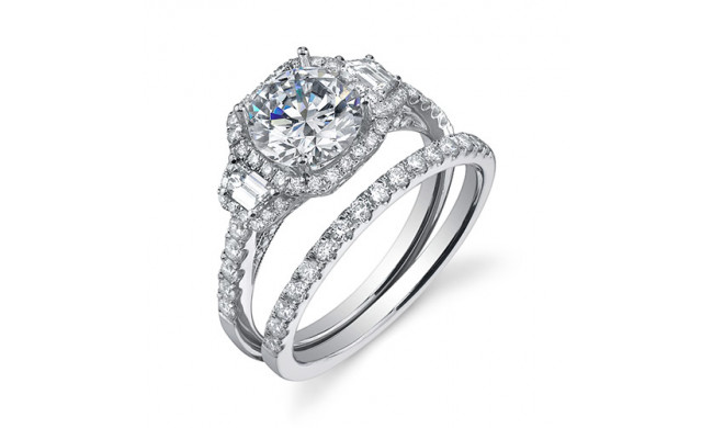 0.68tw Semi-Mount Engagement Ring With 1ct Rb Head - sy172s