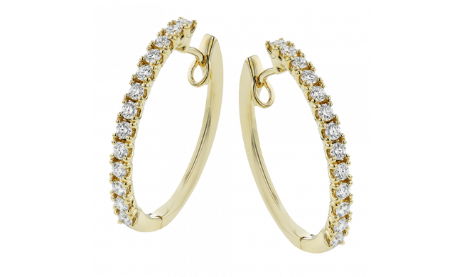 Simon G. Hoop Earring 18k Gold (Yellow) 0.7 ct Diamond - LE4647-Y-18K