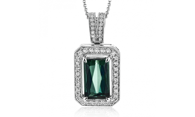 Simon G. Color Pendant 18k Gold (White) 2.39 ct Tourmaline 0.27 ct Diamond - NP207-18K-S