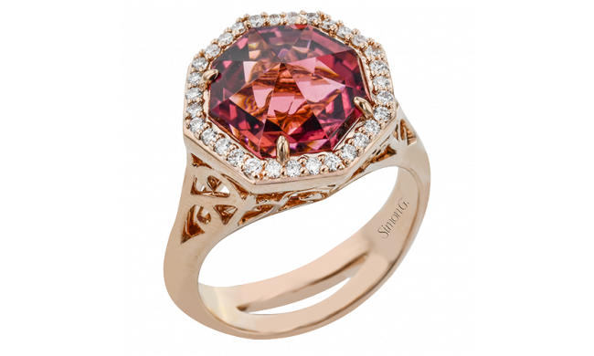 Simon G. Color Ring 18k Gold (Rose) 6.2 ct Tourmaline 0.24 ct Diamond - LR2904-18K