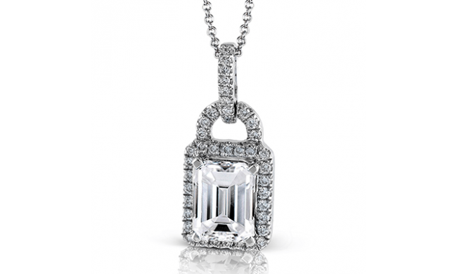 Simon G. Color Pendant 18k Gold (White) 0.23 ct Diamond - TP137-18K