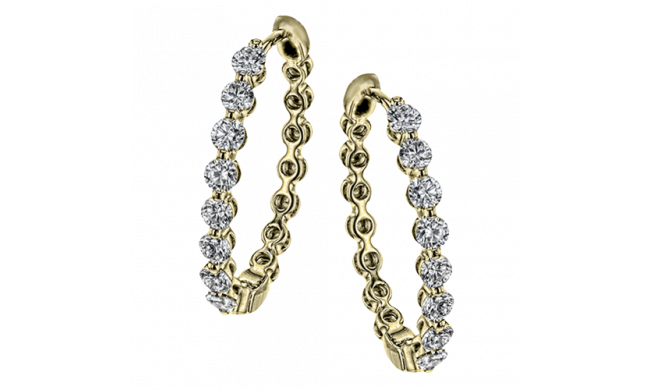 Simon G. Hoop Earring 18k Gold (Yellow) 1.51 ct Diamond - LE4548-Y-18K