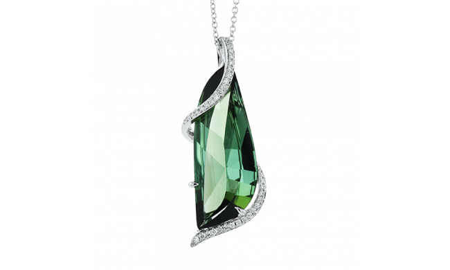 Simon G. Color Pendant 18k Gold (White) 7.7 ct Tourmaline 0.18 ct Diamond - LP4872-18KW