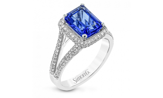 Simon G. Color Ring 18k Gold (White) 2.48 ct Tanzanite 0.46 ct Diamond - MR2981-18K-S