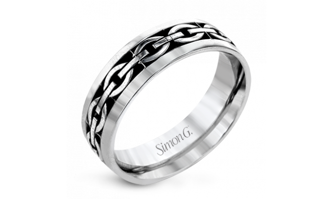 Simon G. Men Ring 18k Gold (Black, White) - LG207-18K