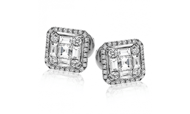 Simon G. Earring 18k Gold (White) 1.69 ct Diamond - LE4453-18K