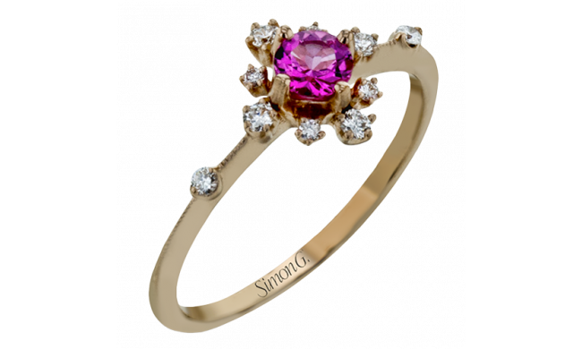 Simon G. Color Ring 18k Gold (Rose) 0.28 ct Spinel 0.13 ct Diamond - LR2250-R-18K