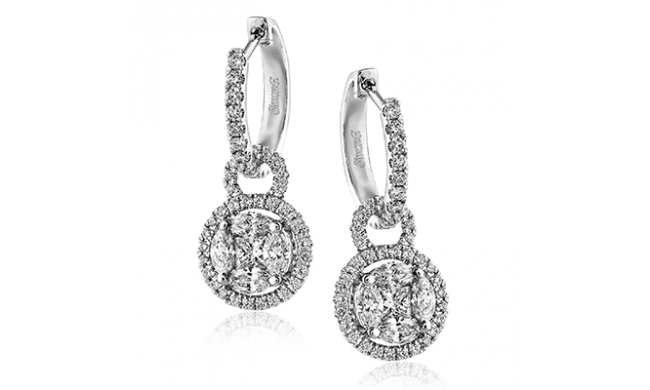 Simon G. Earring 18k Gold (White) 1.19 ct Diamond - ME1507-18K