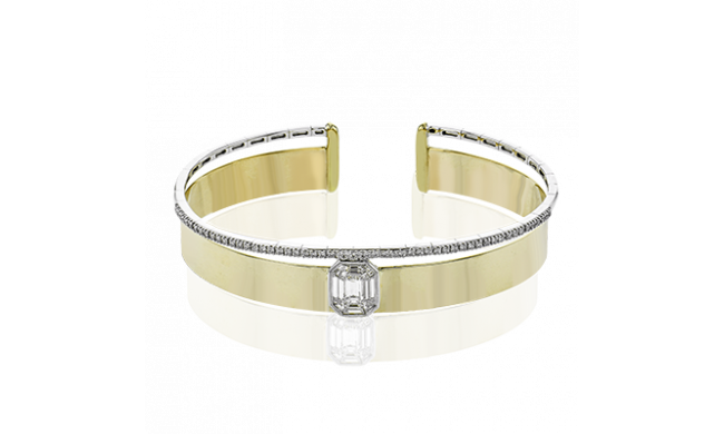 Simon G. Bangle 18k Gold (White, Yellow) 1.39 ct Diamond - LB2402-18K2T