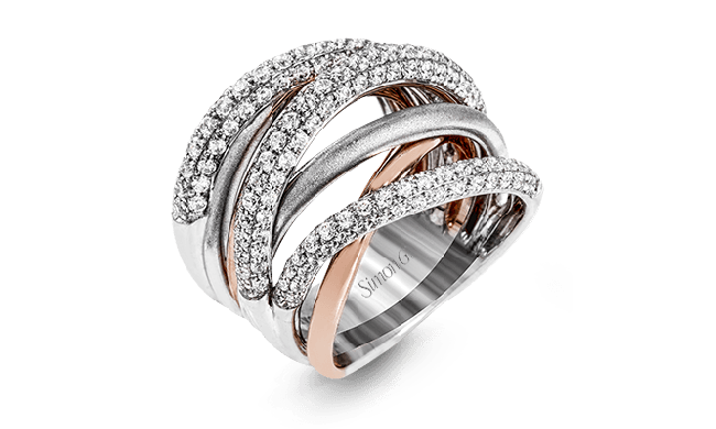 Simon G. Right Hand Ring 18k Gold (Rose, White) 1.4 ct Diamond - MR2781-18K