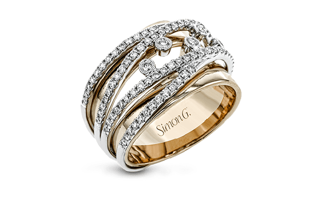 Simon G. Right Hand Ring 18k Gold (Rose, White) 0.55 ct Diamond - TR697-18K