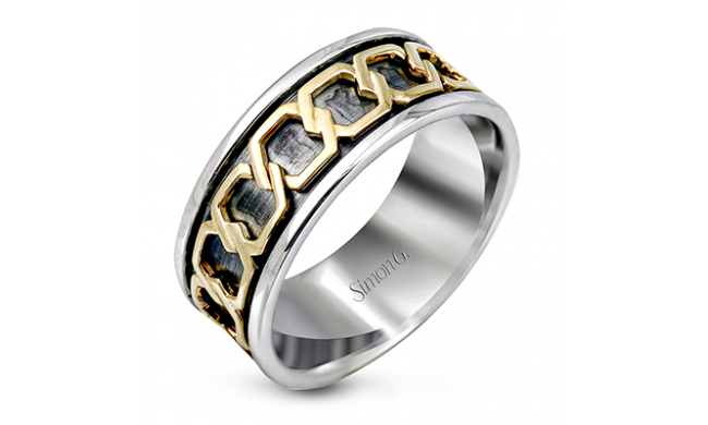 Simon G Men Ring 14k Gold (White, Yellow) - MR1978-14K