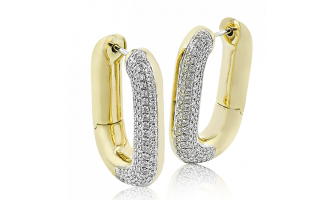 Simon G. Hoop Earring 18k Gold (White, Yellow) 0.79 ct Diamond - LE4640-18K