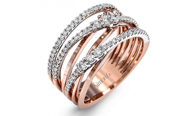 Simon G. Right Hand Ring 18k Gold (Rose, White) 0.66 ct Diamond - MR2606-18K