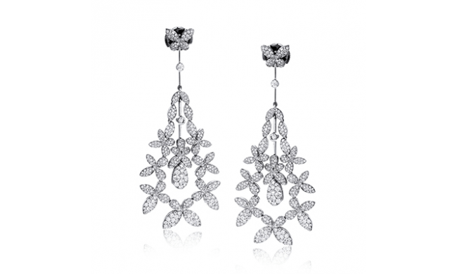 Simon G. Earring 18k Gold (White) 3.01 ct Diamond - LE4445-18K