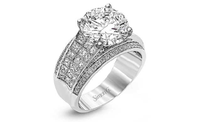 Simon G. 1.31 ctw 18k White Gold Round Cut Engagement Ring - MR2141-W-18KS
