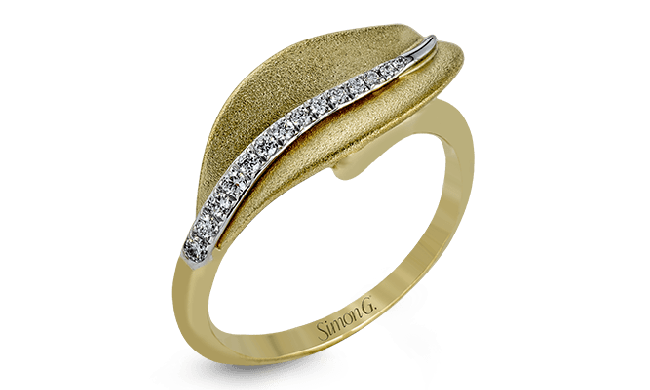 Simon G. Right Hand Ring 18k Gold (White, Yellow) 0.09 ct Diamond - DR246-Y-18K