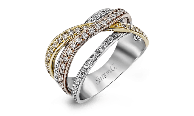 Simon G. Right Hand Ring 18k Gold (Rose, White, Yellow) 0.42 ct Diamond - MR1662-18K