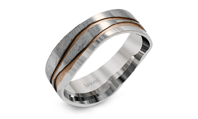 Simon G Men Ring 18k Gold (Rose, White) - MR2656-18K