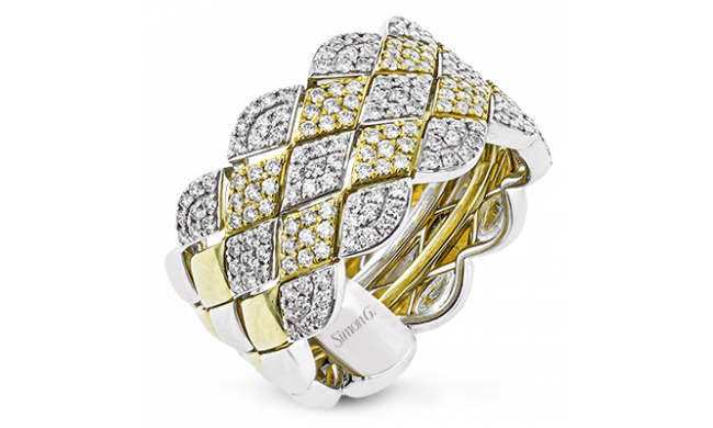 Simon G. Right Hand Ring 18k Gold (White, Yellow) 0.78 ct Diamond - LR2979-18K2T