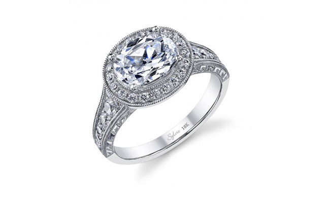 0.55tw Engagement Ring With 1.50ct Oval Head - sy978